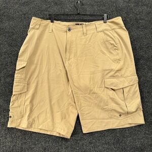 Denali Stretch Cargo Shorts Mens 40 Khaki Tan Hiking Outdoor Lightweight Pockets